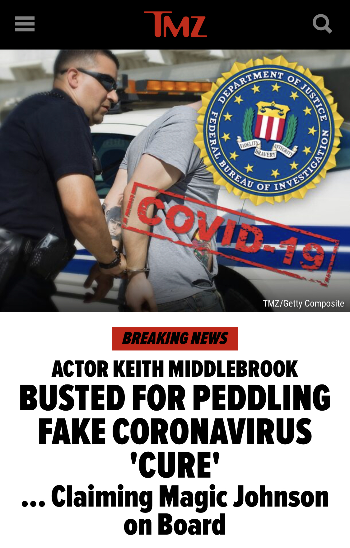 《钢铁侠2》演员被FBI逮捕，涉嫌兜售新冠肺炎假药