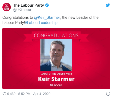 接替科尔宾！基尔·斯塔默当选英国工党新任党首