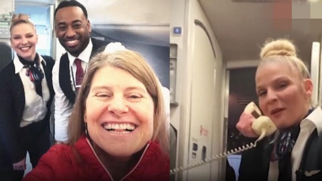 惊喜吗？美国女子登机发现自己是唯一乘客 空姐一对一服务