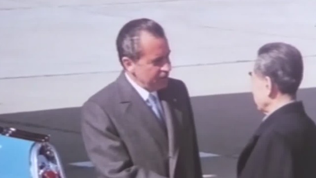 尼克松会见中方领导人 重启搁浅了二十多年的中美关系