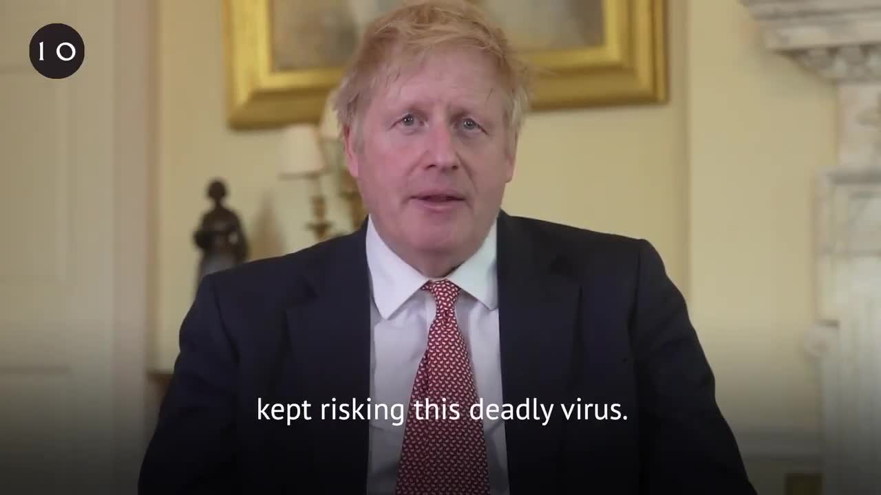 英国首相鲍里斯·约翰逊出院后发视频感激医务人员