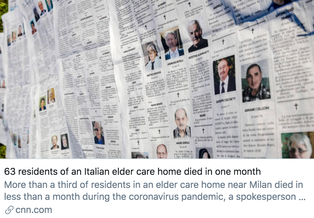 欧洲疫情死亡病例近一半来自养老院，仅仅是“冰山一角”？