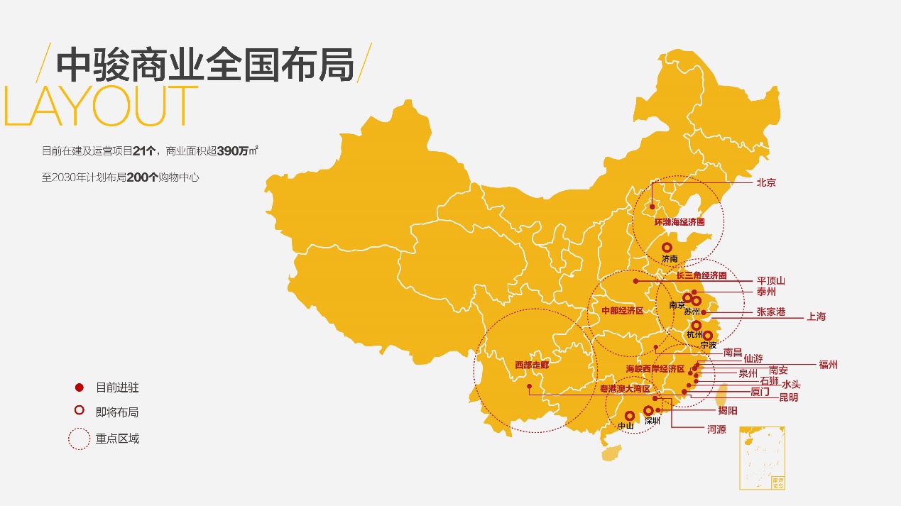 中骏商业全国布局图