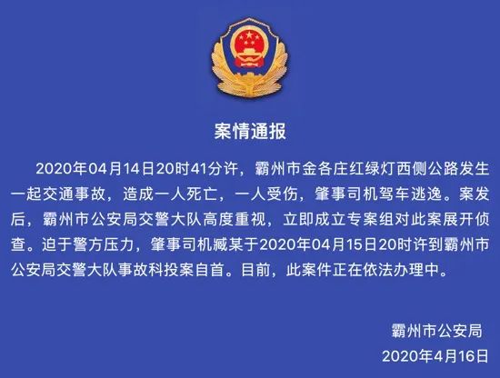 河北霸州政协委员肇事逃逸，2名女生死亡