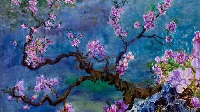 周春芽| 桃花系列及新作__凤凰网