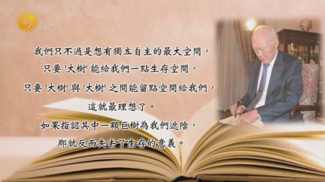 李光耀在自传中写的一段话 体现出了他的外交观念