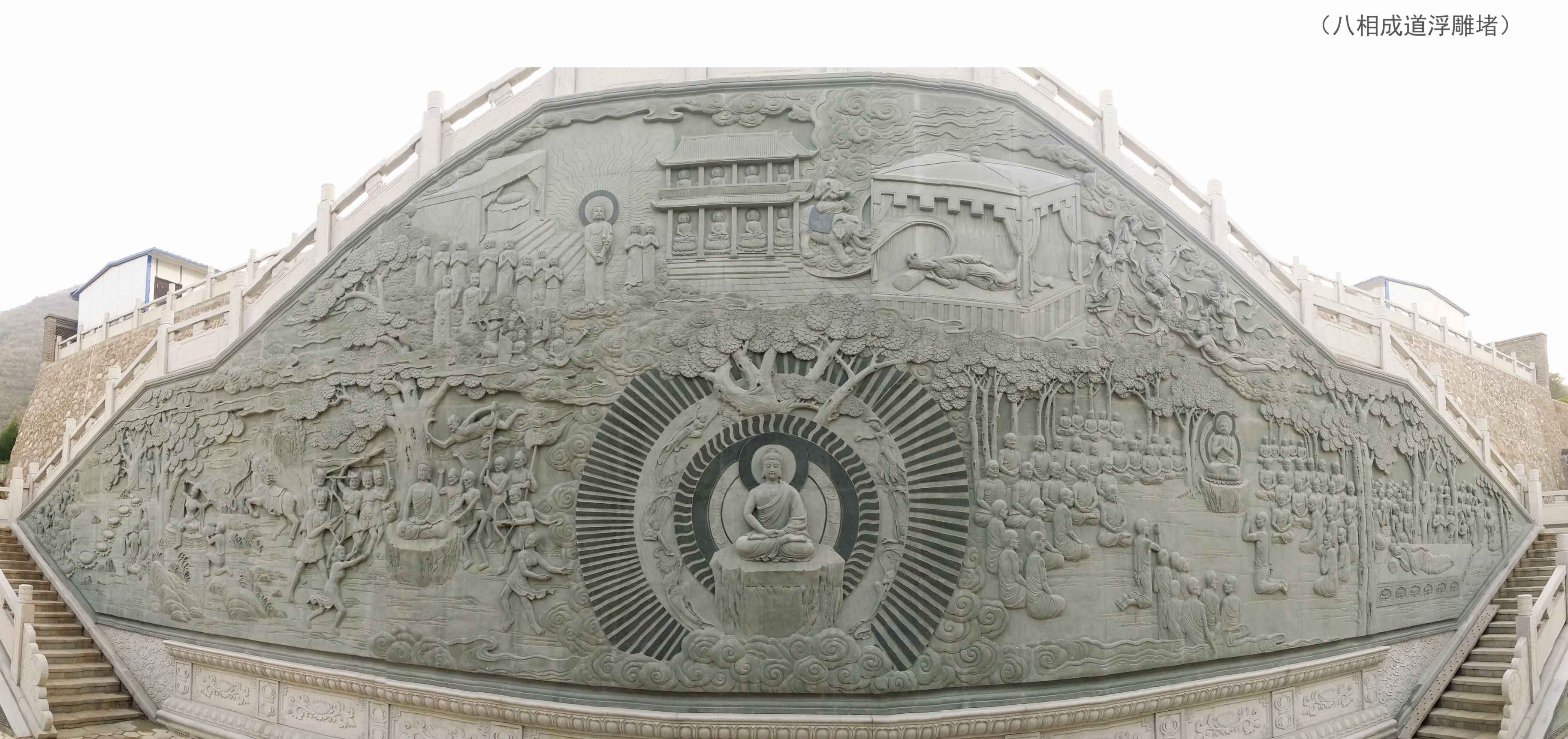 云上厦门佛事用品展寺院建筑馆浮雕堵