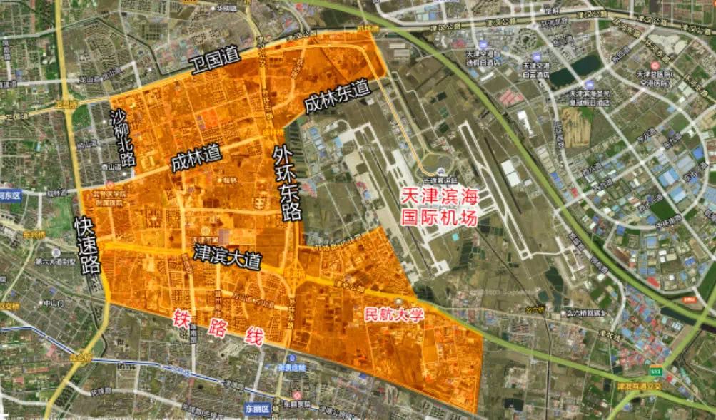 临空经济区位于天津滨海国际机场西侧,规划面积33平方公里