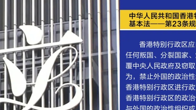 王晨: 香港基本法第23条有被长期"搁置"风险