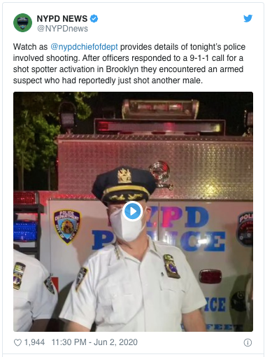明州升级涉案警察指控曼哈顿大桥抗议者对峙警察纽约枪击三人丧生