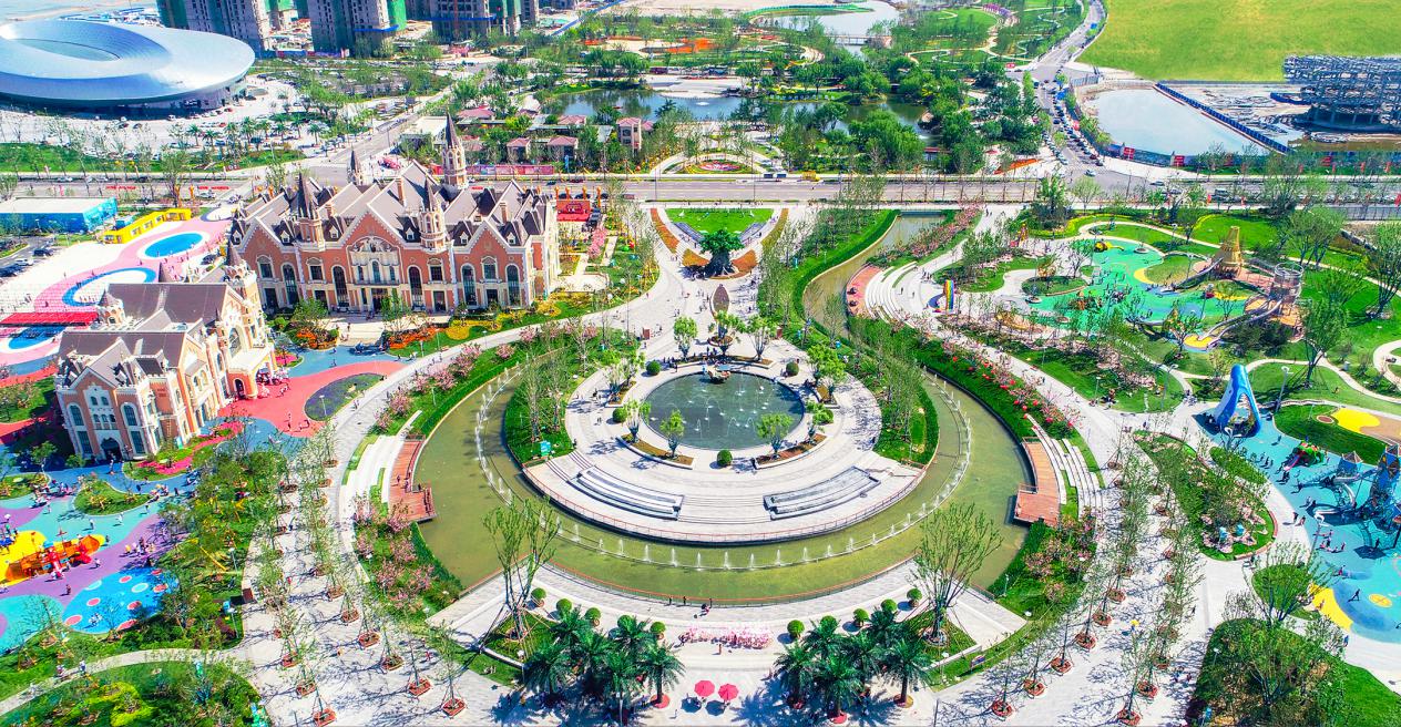 鸟瞰滨海恒大文化旅游城实景示范区