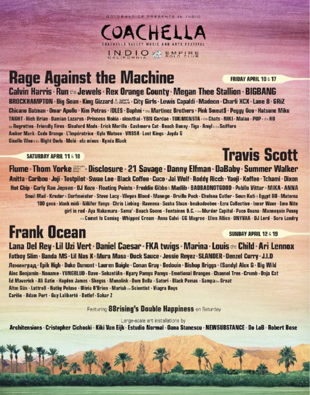 科切拉音乐节确认取消 此前公布bigbang加盟