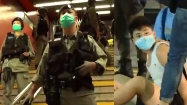 香港大批暴徒非法集结、寻衅滋事 港警拘捕35人