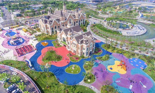 鸟瞰滨海恒大文化旅游城实景示范区