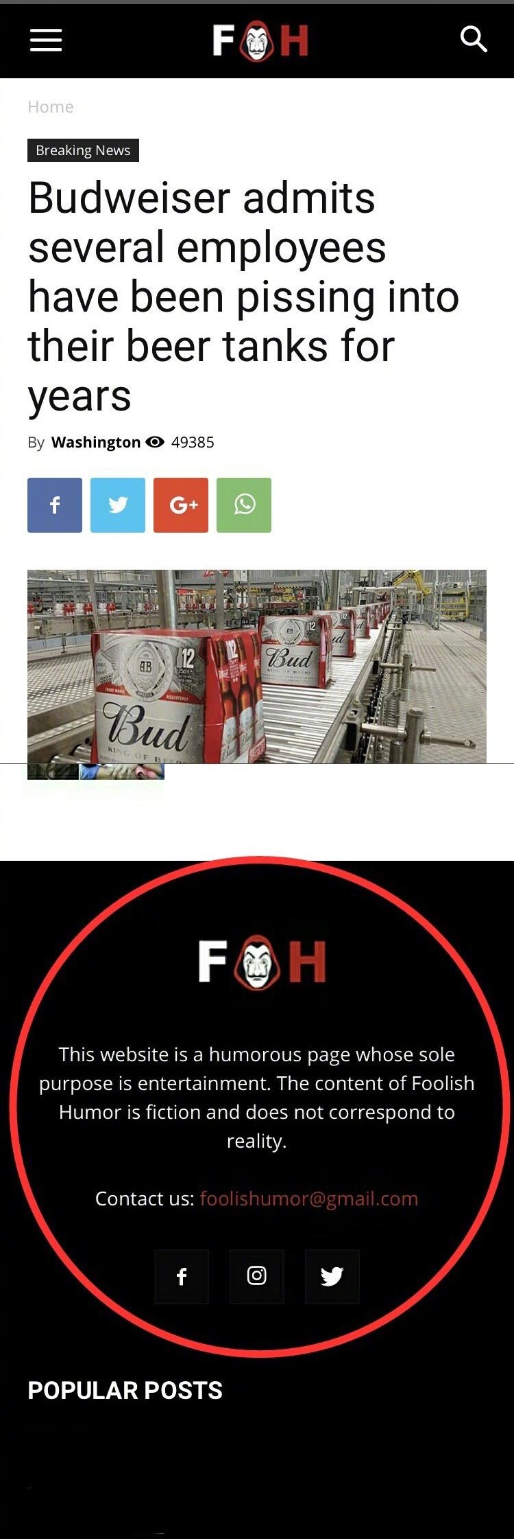 百威啤酒有员工多年来往里面尿尿?原来是恶搞