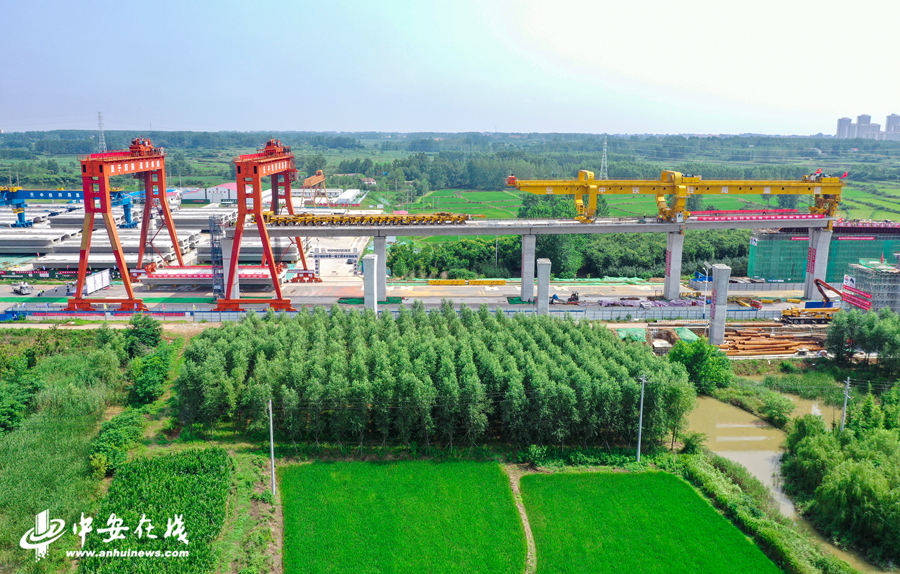 滁宁城际铁路首梁架设 ——凤凰网房产合肥