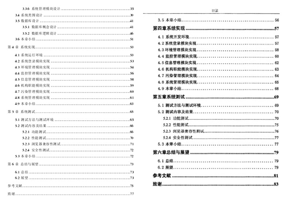 天津大学刘宇宸的论文（左）和厦门大学林鲤的论文（右）的目录（第二页）对比。