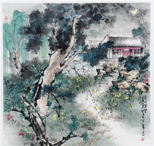 咸丰九年莲池书院院长黄彭年夫人刘尹玉绘《花南研北草堂》