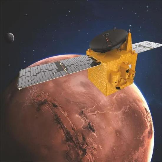 希望号火星探测器模拟图