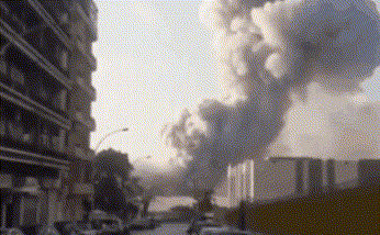 15个角度看黎巴嫩首都爆炸瞬间