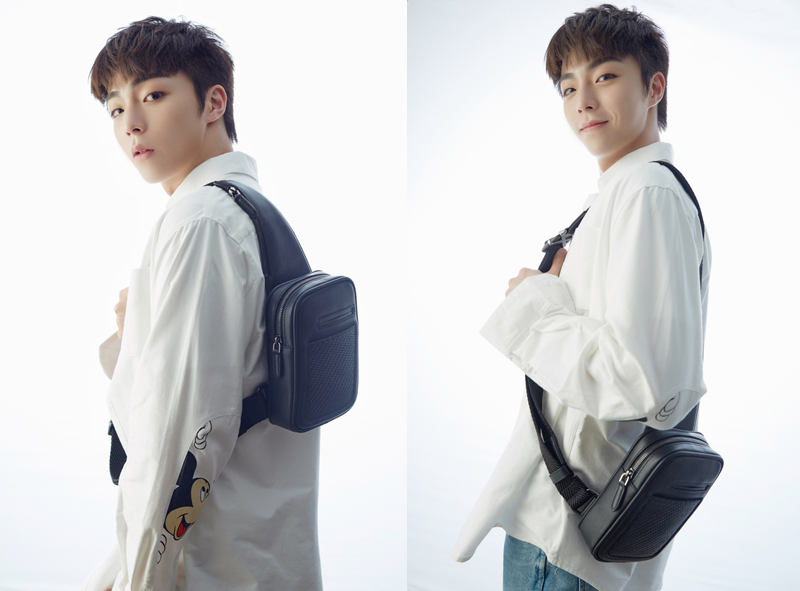 陈立农身背黑色PELLE TESSUTA™ Insta-Pack斜挎包