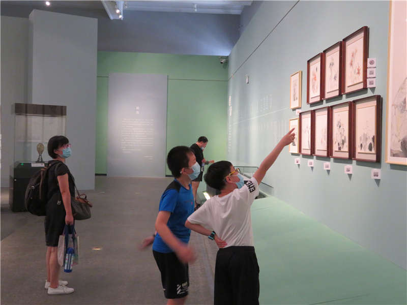 7月30日，小朋友们入馆欣赏“夏冀”艺术展。 河北博物院供图