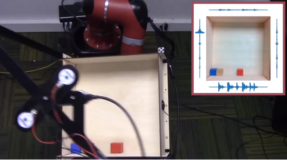 图 | 运动中的物体和声音数据(来源:Gandhi, Gupta & Pinto.)