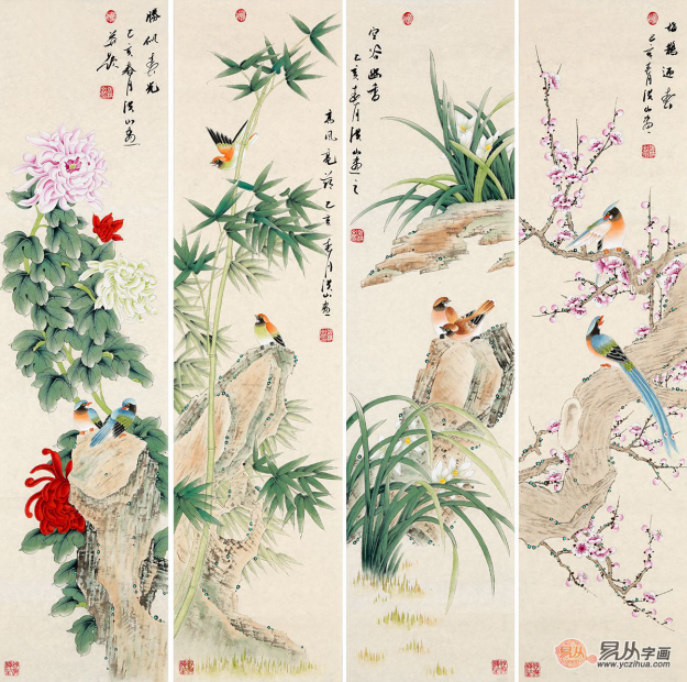 客厅适合挂什么字画优秀名家花鸟画挑选尽在易从网