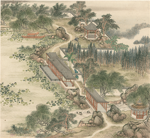 图1：咸丰九年莲池书院院长黄彭年夫人刘尹玉绘《鹤柴》