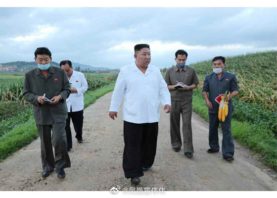 金正恩到黄海南道考察台风灾情
