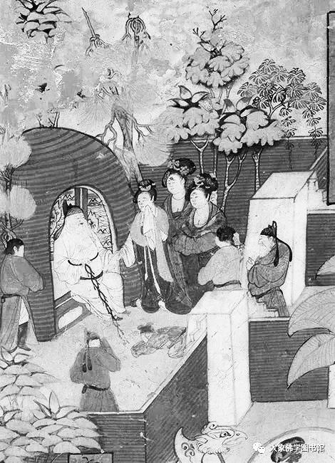 瓜州榆林窟第25窟《老人入墓图》