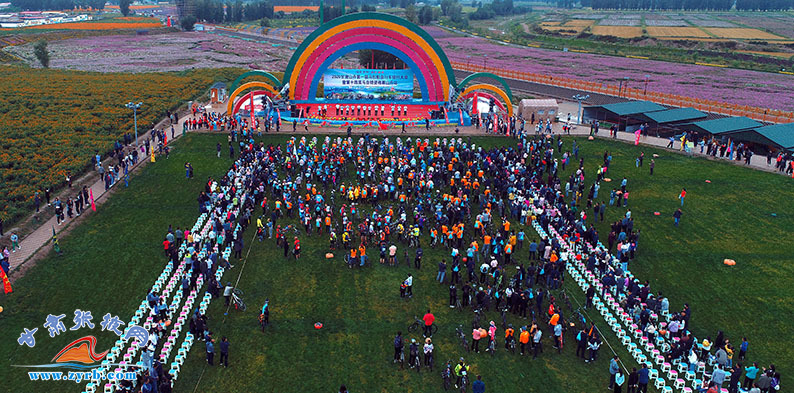 全国600余自行车手集结张掖山丹 上演戈壁花海"骑遇记"