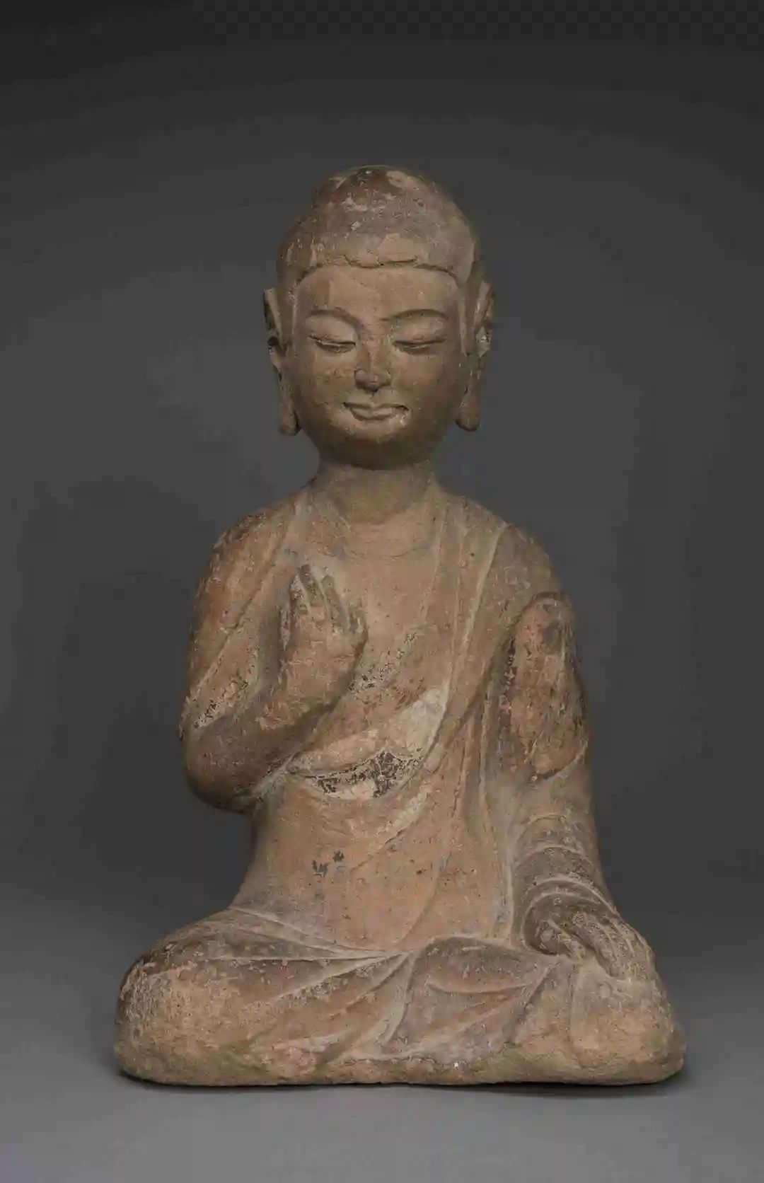 泥塑佛坐像 隋