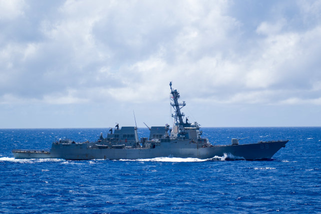 今年第9次！台防务部门称美军驱逐舰今日穿越台湾海峡