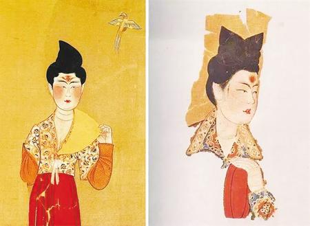 敦煌壁画中饰有花钿的女子形象