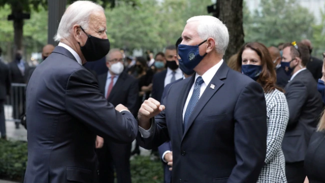 美国副总统彭斯,民主党总统候选人拜登出席911事件纪念活动_凤凰网