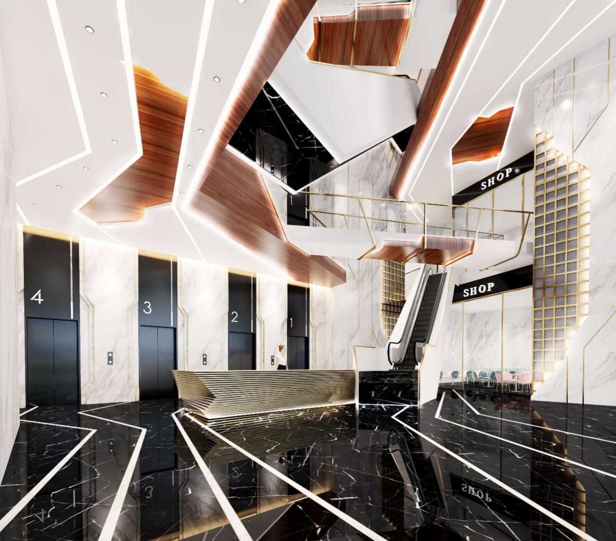 办公室地下大堂, 大角咀 Office Building Lobby, Tai Kok Tsui