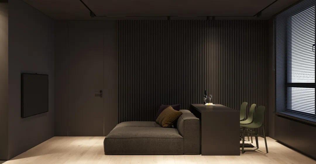 黑色禁欲风打造成功人士商务风家居