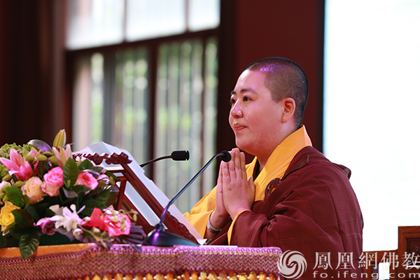 广东汕头南澳县佛教协会副秘书长、南山寺知客果善法师（图片来源：凤凰网佛教）