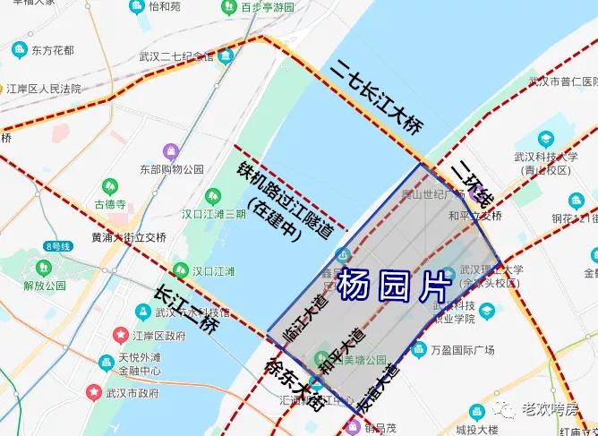 二环线,铁机路过江隧道,友谊大道及徐东大街所围合的滨江区域,规划总