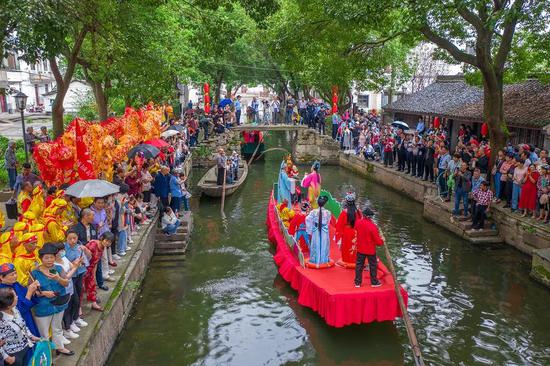 鲁迅外婆家迎中秋活动。 骆海淼 摄