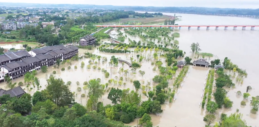 8月16日 被洪水淹没的大佛寺景区