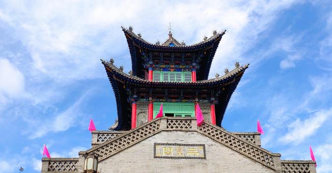 三台阁修缮一新