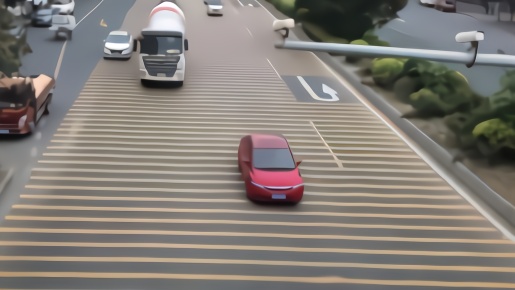 广东汕尾路面现300米超长减速带司机体验震颤式按摩