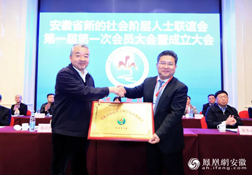 安徽省新的社会阶层人士联谊会正式成立 吴昊当选副会长