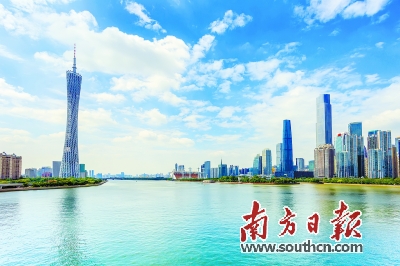 蓝天白云已成广州常态。