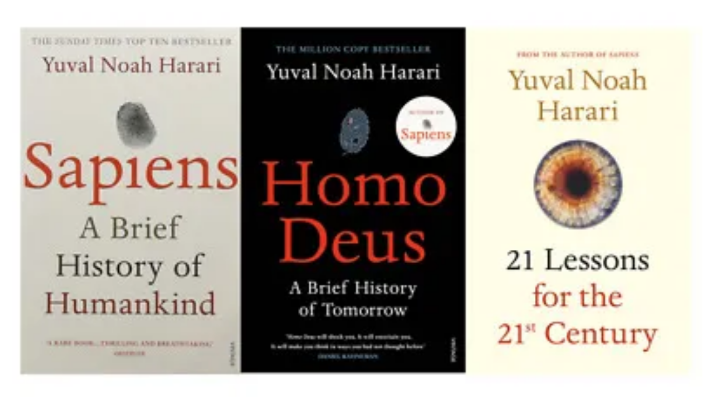 英文版“简史三部曲”书封。