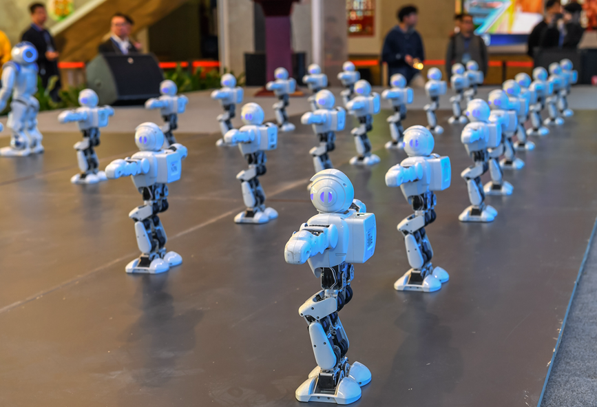 往届展区资料图：智能机器人舞蹈 赵用 摄