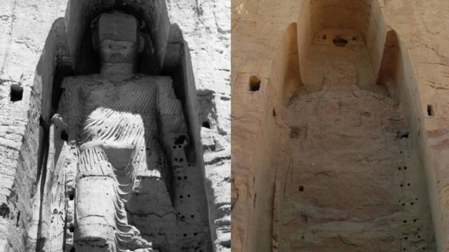 珍贵影像塔利班炸毁巴米扬大佛