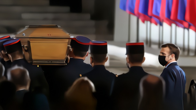 法国为被斩首教师举行国葬 马克龙亲自为其授勋